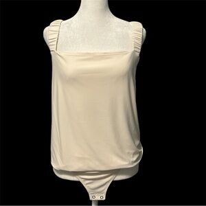 Express Square Neck Elastic Strap Bodysuit